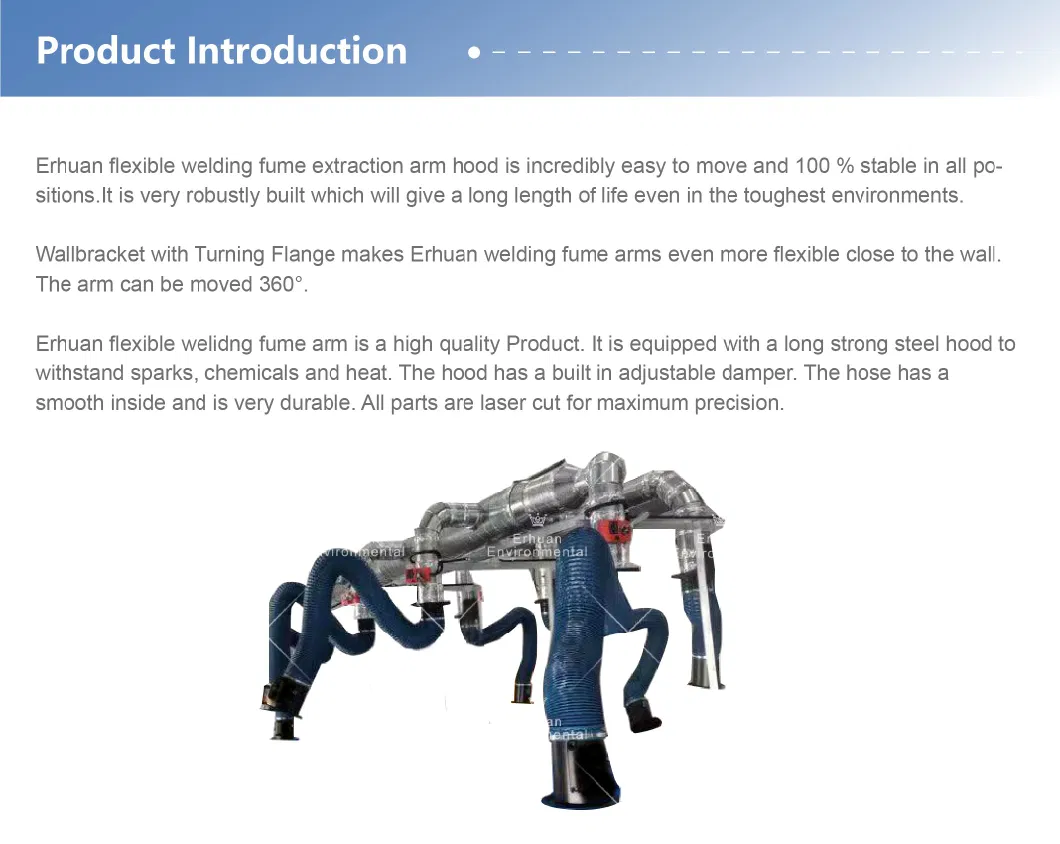 Ventilator Support Arm Flexible Extraction Fume Arm Smoke and Dust Collector Arm