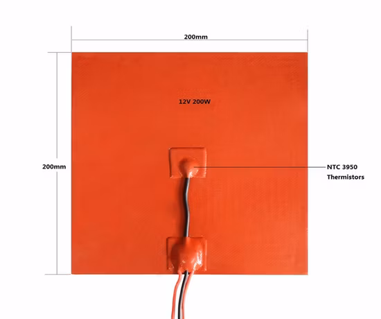 Elementi riscaldanti formati in gomma siliconica